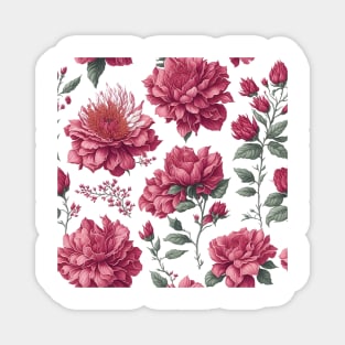 Pink flowers pattern Magnet