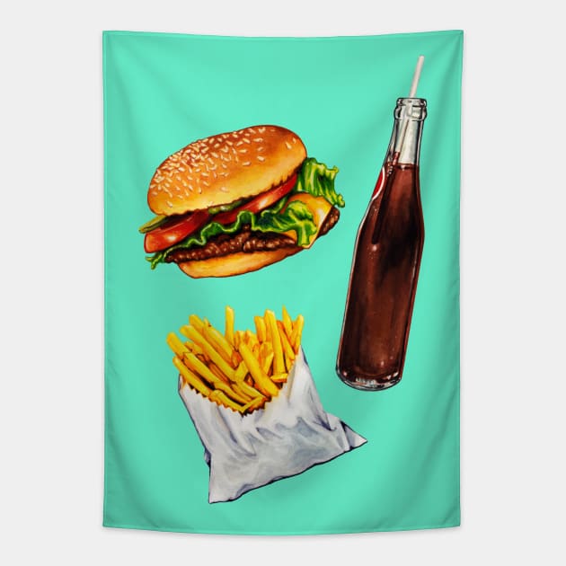 Combo Meal Tapestry by KellyGilleran