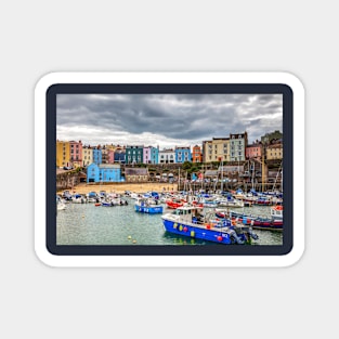 Tenby Harbour And Town Houses Magnet