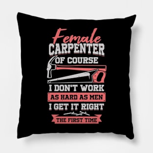 Female Carpenter Girl Gift Pillow