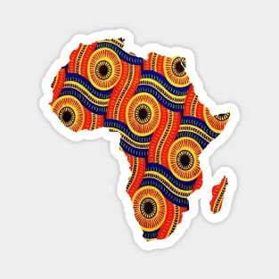 African Patterns | Black History Month Juneteenth African Continent with Custom Design Magnet