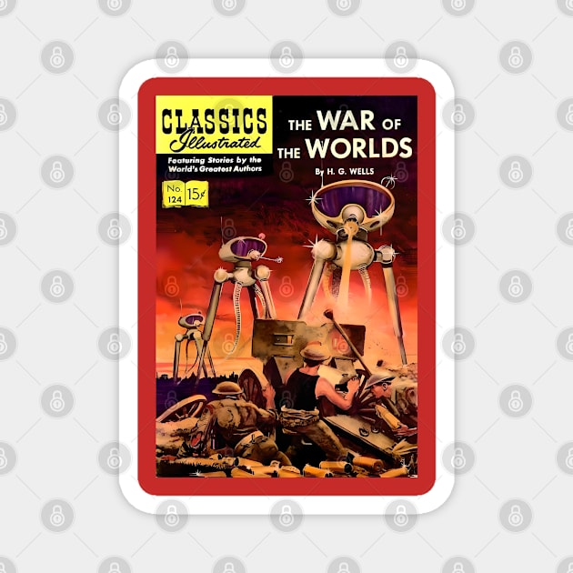 War of the Worlds - Classics Illustrated Magnet by Desert Owl Designs