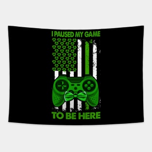 Shamrock Irish Flag Gamer Video Game Controller St Patricks Tapestry