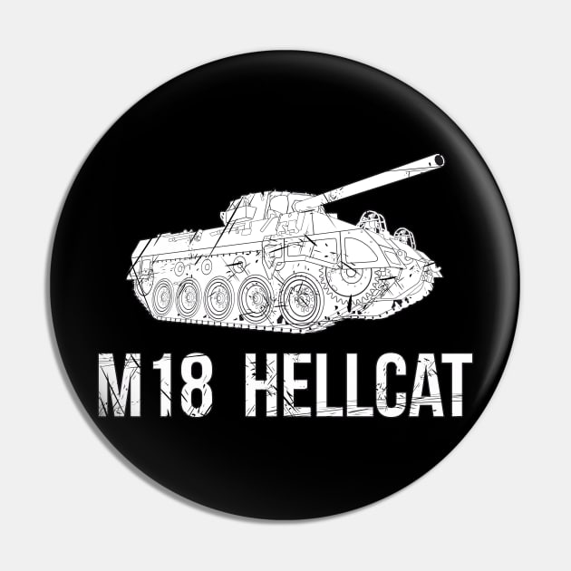 M18 Hellcat Tank Destroyer USA Shabby Pin by FAawRay