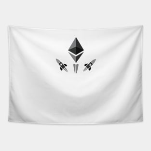 Ethereum To The Moon Crypto Currency Shirt Hodl your Ether Tapestry