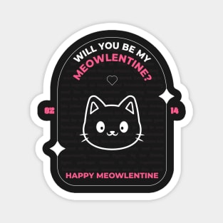 Will You Be My Meowlentine? Magnet