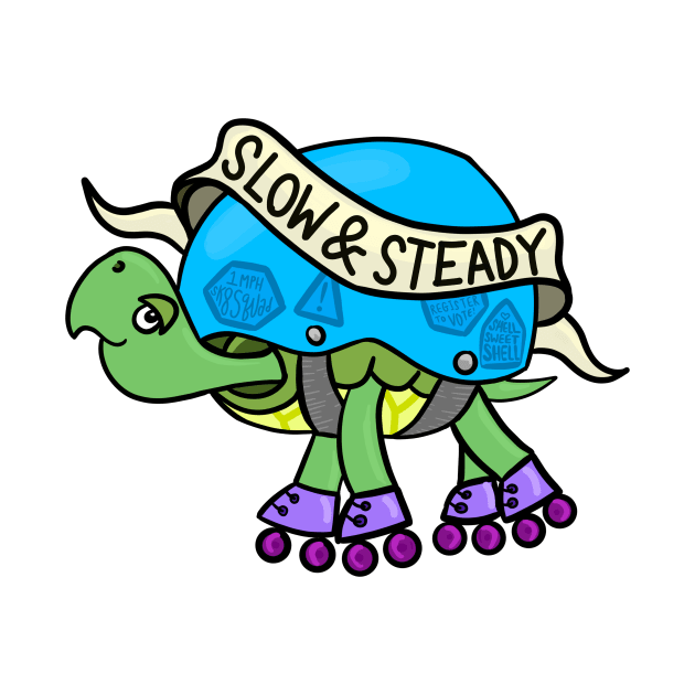 Slow & Steady Rollerskating Turtle by Hotanist