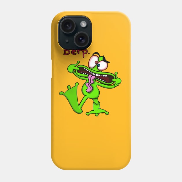 Derp Frog Phone Case by wolfmanjaq