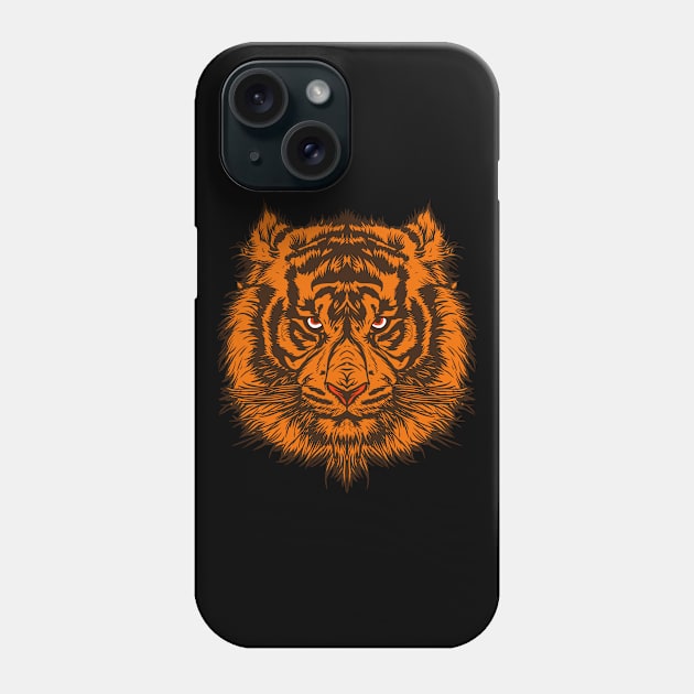 Tiger's Face Phone Case by TomCage