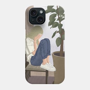 sad girl Phone Case