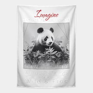 Panda Nature Outdoor Imagine Wild Free Tapestry