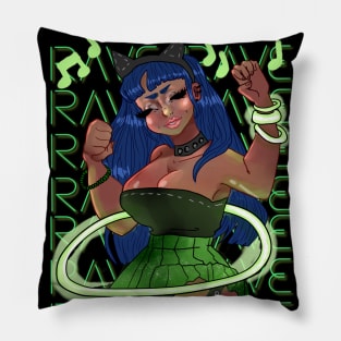 Pretty Rave Girl w Text Pillow