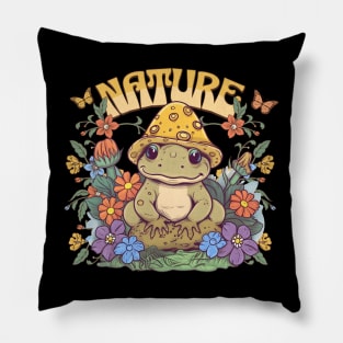 Cottagecore Groovy Nature Pillow