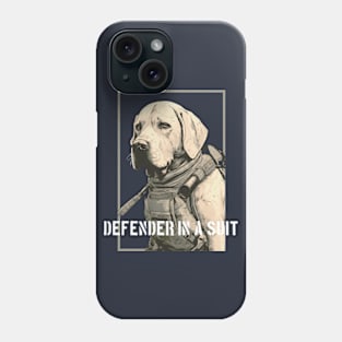 Labrador Retriever Defender In A Suit Phone Case