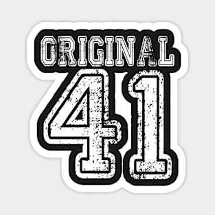 Original 41 1941 2041 T-shirt Birthday Gift Age Year Old Boy Girl Cute Funny Man Woman Jersey Style Magnet