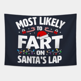 Most Likely To Fart On Santa's Lab Tapestry