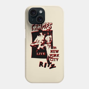 the cramps live in new york offset graphic Phone Case