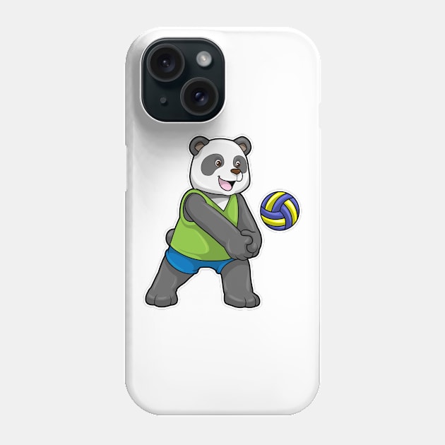 Panda at Sports with Volleyball Phone Case by Markus Schnabel