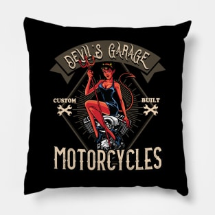 Devil's Garage Motorcycles Pillow