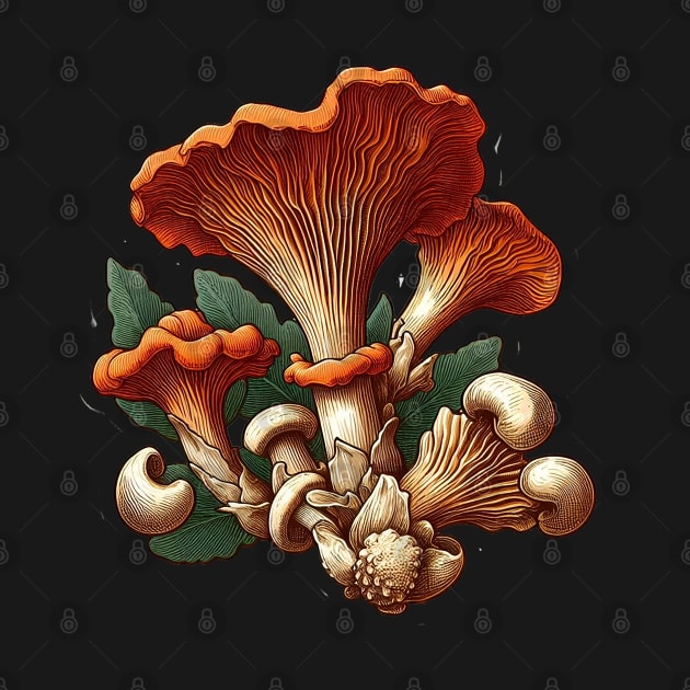 Chanterelle mushrooms AI by DorianFox