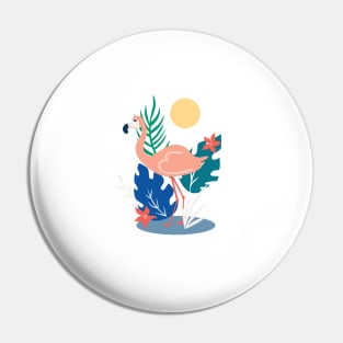 Summer Flamingos Pin