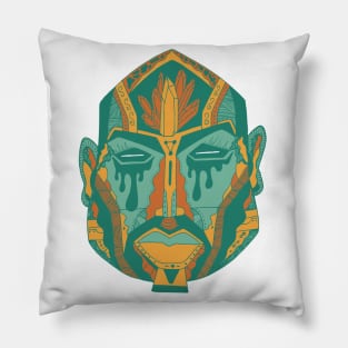 Mountain Green African Mask No 9 Pillow
