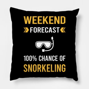 Weekend Forecast Snorkeling Snorkelling Snorkel Snorkeler Pillow