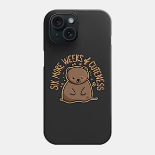 Six More Weeks of Cuteness - kawaii groundhog cutie Phone Case