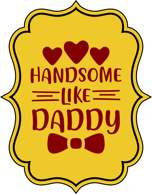 Handsome Like Daddy | Cute Kid's Kids T-Shirt by KidsKingdom