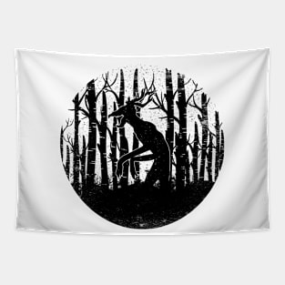 Wendigo Silhouette Tapestry