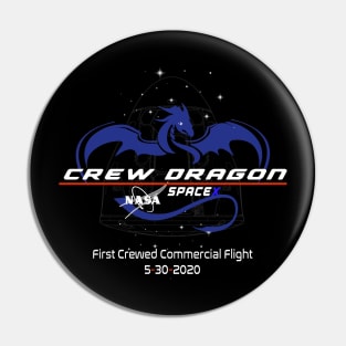 Crew Dragon Module Stars Crewed Flight Pin