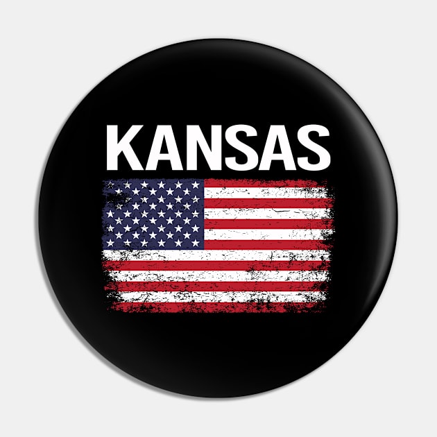 The American Flag Kansas Pin by flaskoverhand