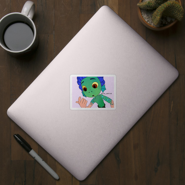 Luca in his human form Sticker for Sale by JuDraw