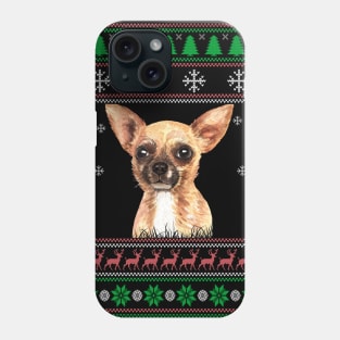 Cute Chihuahua Dog Lover Ugly Christmas Sweater For Women And Men Funny Gifts Phone Case