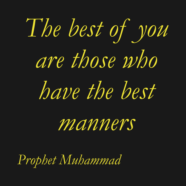 Good words about manners by KhalidArt