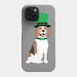 Dog celebrating saint patrick's day Phone Case