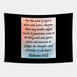 Bible Verse Hebrews 4:12 Tapestry