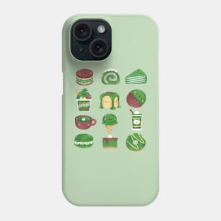 Matcha Desserts Phone Case