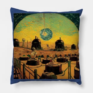 Starry Night in Mos Eisley Tatooine Pillow