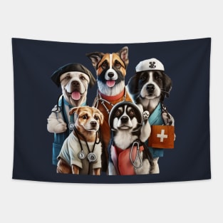 "Woof-tastic 'Trust Me I'm a Dogtor' Design" Tapestry