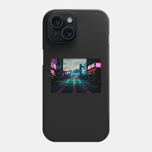 Tokyo City Street View With Neon signs / Tokyo, Japan Phone Case