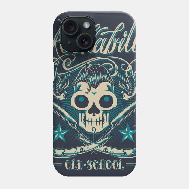 Rockabilly old school Phone Case by nanobarbero