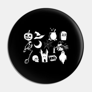 Cute Halloween Pumpkin Ghosts Witches Collection Pin