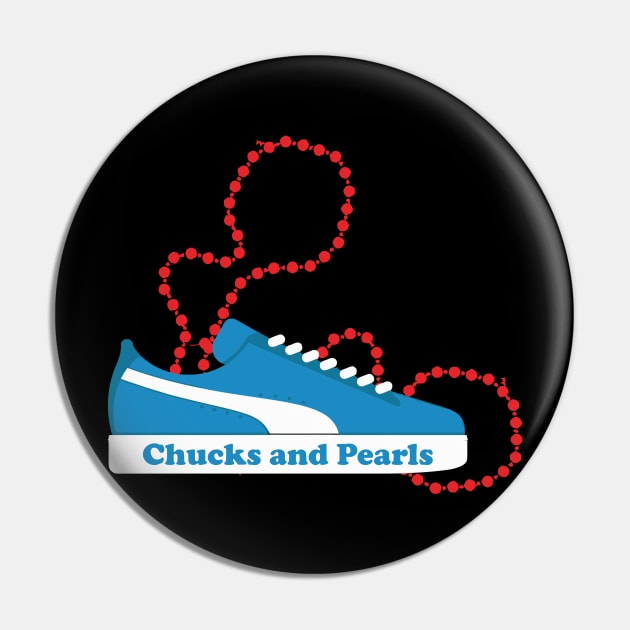 Chucks and Pearls Pin by Sick One