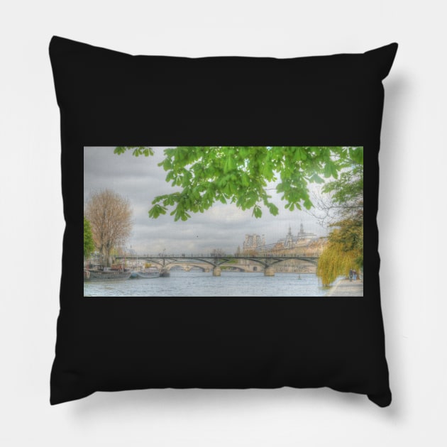 Bridges On The Seine Pillow by Michaelm43