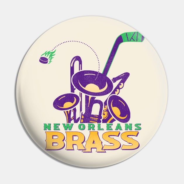 Defunct New Orleans Brass Hockey Team Pin by Defunctland