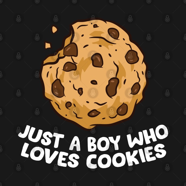 Just a Boy Who Loves Cookies Funny Chocolate Chip Cookies by EQDesigns