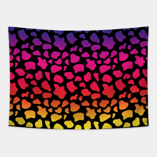 Rainbow Cow Print Tapestry