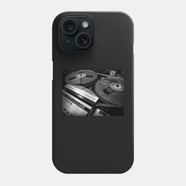 Old magnetophone in black and white Phone Case by Reinvention