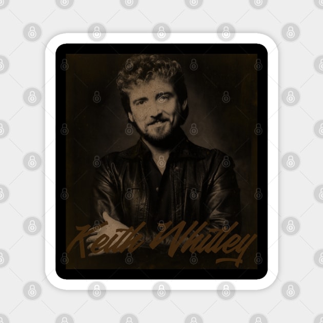 Keith Whitley-Retro Potrait Magnet by Mysimplicity.art